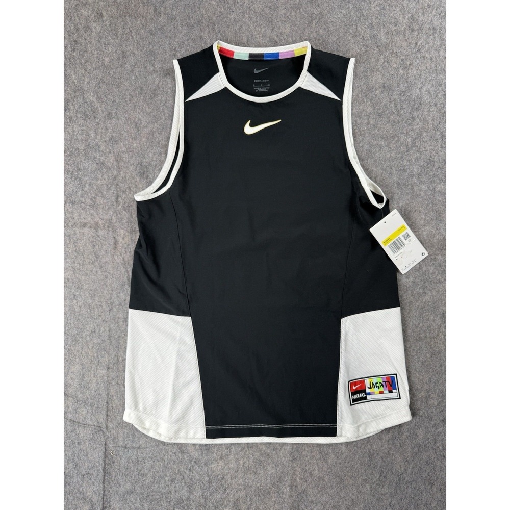 Nike F.C. JogaTV Women's Tank Top Small Black White Dri-FIT Sleeveless NWT